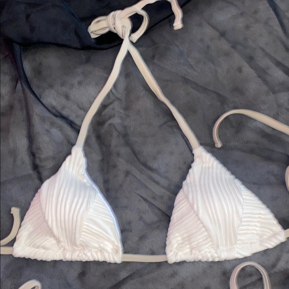 White Ribbed Bikini Set - Picture 3 of 5